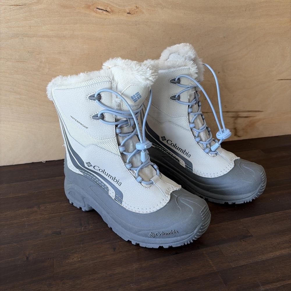 Colombia Waterproof Omni Snow Ski Boots - Youth 6 Cream